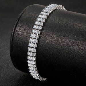 NWT 925 Sterling Silver Diamond Tennis Bracelet